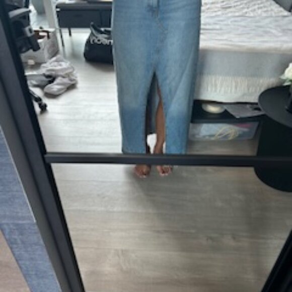 Trendy long jean skirt - Picture 2 of 2